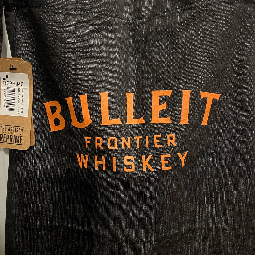 Frontier Whiskey Apron - Charcoal and Orange